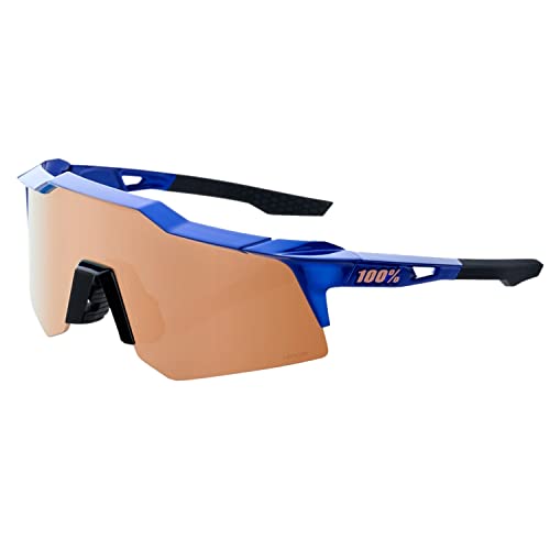 1 00% Speedcraft XS Sport Performance Radsport-Sonnenbrille, Premium-belüftet, Baseball-Rennrad-Triathlon mit Wechselgläsern, Glanzkobaltblau, Einheitsgröße von 100%