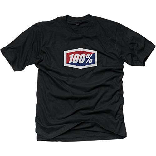 100% CASUAL Unisex Offizielle Short Sleeve Tee Black-XL Tshirt, schwarz von 100%