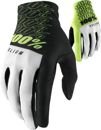 100% GUANTES Unisex-Erwachsene Celium Gloves Fluo M Handschuhe, Neongelb (gelb), M von 100%