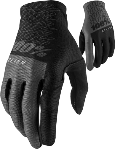 100% GUANTES Unisex-Erwachsene Celium Gloves XL Handschuhe, Schwarz/Grau (Mehrfarbig) von 100% GUANTES