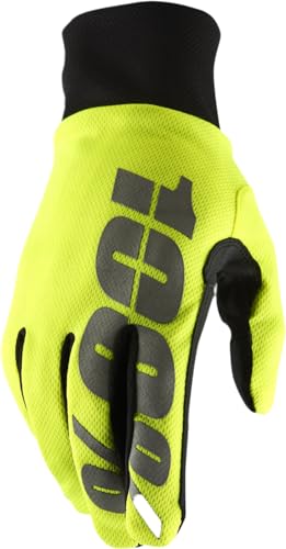 100% GUANTES Unisex-Erwachsene Hydromatic Gloves Fluo Yellow-L Handschuhe, Neongelb (gelb), L von 100%