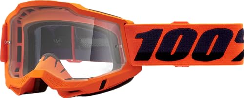100% MÁSCARAS ACCURI 2 OTG Goggle Neon/Orange-Clear Lens Maske, Unisex, Neon/Orange, Standard von 100% MÁSCARAS