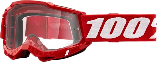 100% MÁSCARAS Accuri 2 OTG Goggle Red-Clear Lens Masken, Neon/Rot, Estándar von 100%