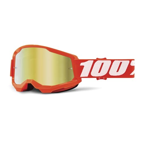 100% MÁSCARAS STRATA 2 Goggle Lens Brille, Erwachsene, Unisex, Orange/Gold (Orange), Einheitsgröße von 100% MÁSCARAS