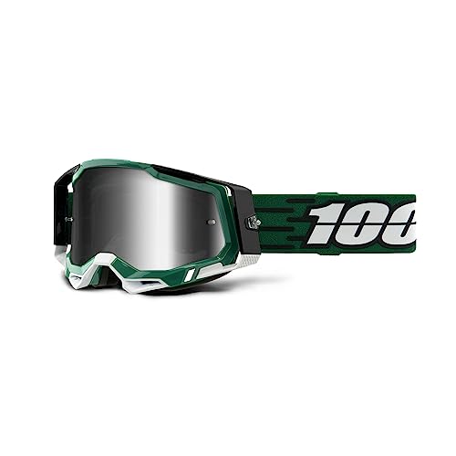 100 Percent Racecraft 2 Goggle Milori-Mirror Silver Lens Sunglasses, Schwarz, ESTANDAR von 100 Percent