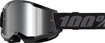 100 Percent Strata 2 Black, Crossbrille verspiegelt - Schwarz/Dunkelgrau Silver-Verspiegelt von 100 Percent