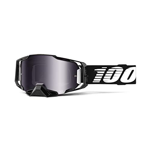 100%, ARMEGA Goggle Black - Silver Flash Mirror Lens, ADULT von 100%