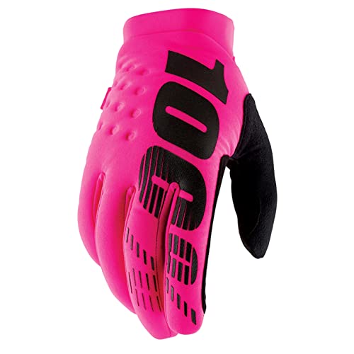 100%, BRISKER Gloves, Adult, L, NEON PINK von 100%