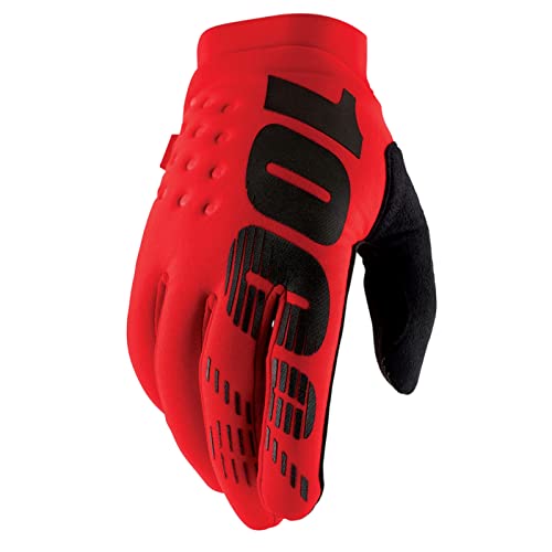 100%, BRISKER Gloves, Adult, M, RED von 100%