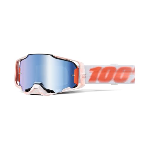 100% Armega MX Offroad Schutzbrille, röhrenförmig, mit blauen Gläsern von 100%