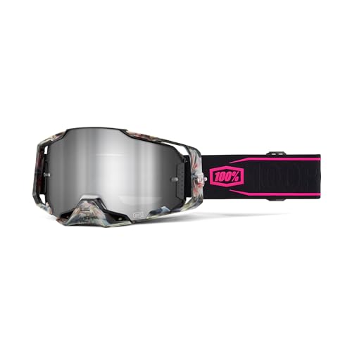 100% Armega MX Offroad Schutzbrille Sarcelle w/Mirror Silver Lens von 100%