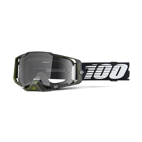 100% Armega Schutzbrille für Dirt Bikes, Motocross, Motorrad und Fahrradsport, langlebige Mountainbike-Brille, klare Gläser von 100%