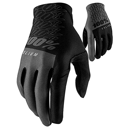 100% Celium Handschuhe schwarz/grau Handschuhgröße M 2021 Fahrradhandschuhe von 100%