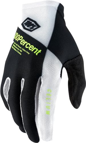 100% Celium Handschuhe schwarz/weiß Handschuhgröße M 2021 Fahrradhandschuhe von 100%
