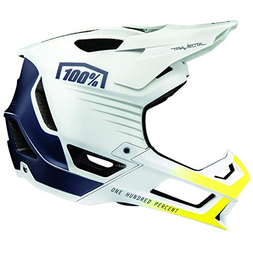 100% Herren Trajecta Helm, weiß/blau, L von 100%