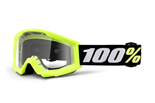 100% Kinder Motocross Brille Strata Mini Goggle, Gelb, HU-GOG-1060 von 100%