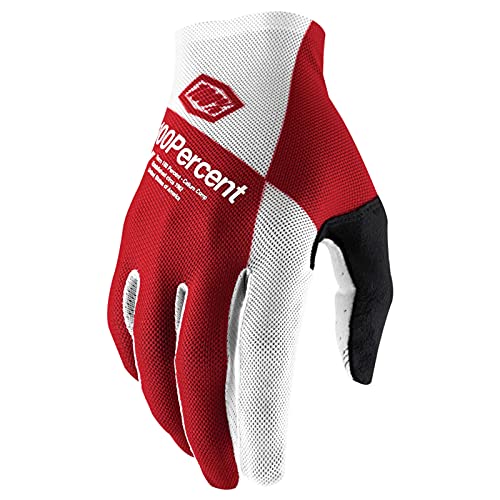 100% Unisex Handschuhe Celium, Cherry Silver - Rot Weiß, L, HU-GLO-0050 von 100%