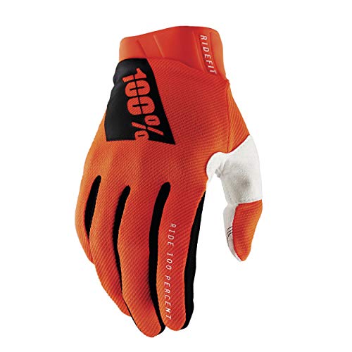 100% Ridefit Handschuhe, Erwachsene (Neon Orange, Groß) von 100%