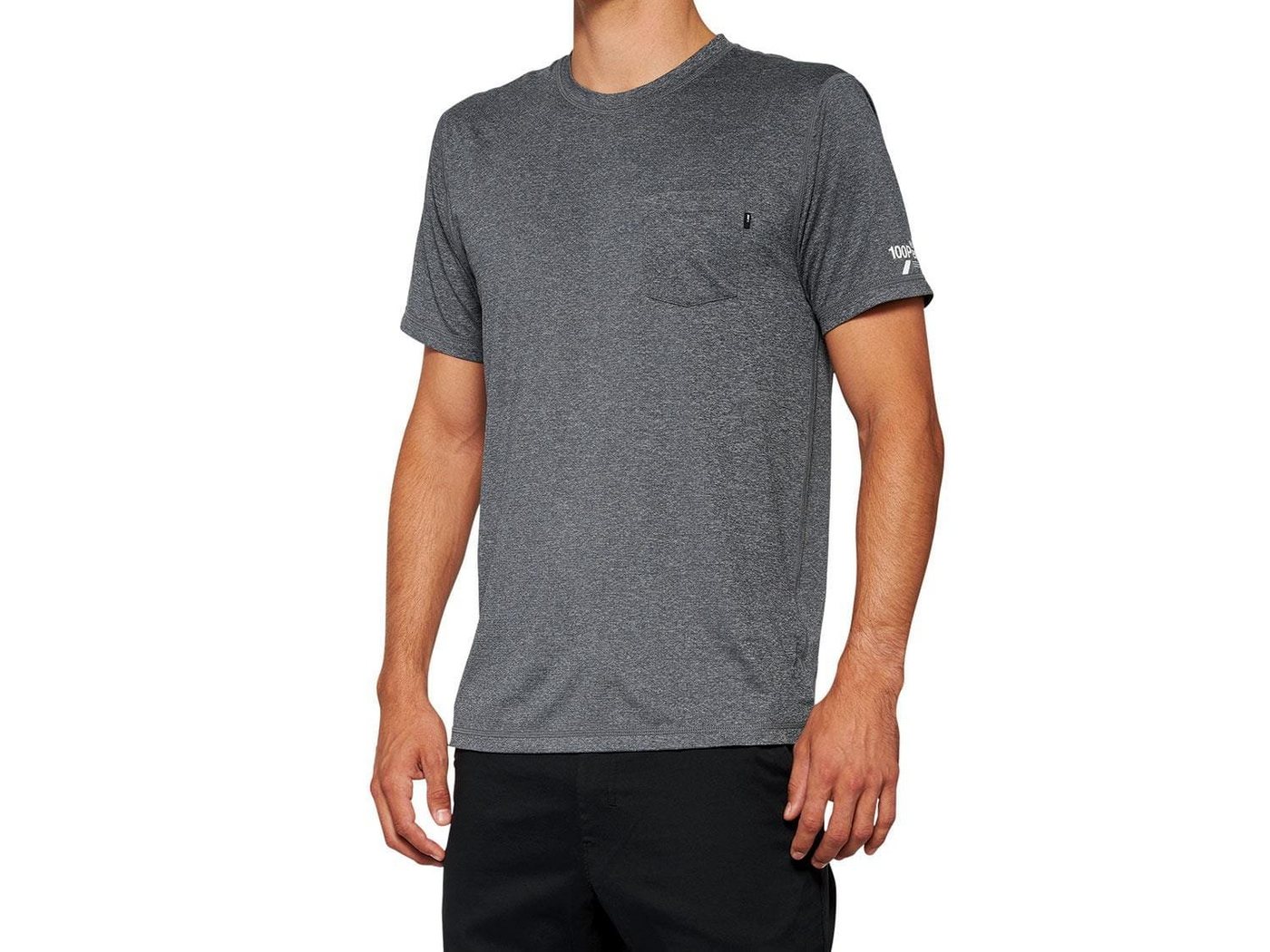 100% T-Shirt T-Shirts 100% Mission Athletic T-Shirt - Heather Charcoal XL- (1-tlg) von 100%