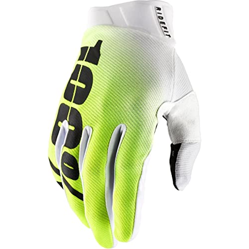 100% Unisex Handschuhe Ridefit, Korp - Gelb Weiß, L, HU-GLO-0051 von 100%
