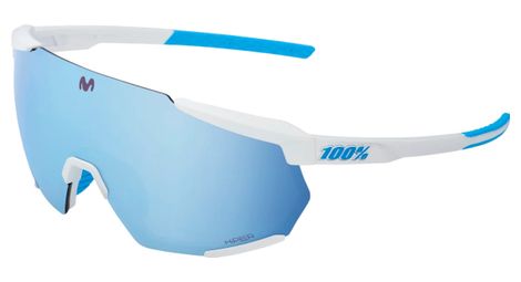 100  racetrap 3 0 brille   se movistar team weis   verspiegelte glaser mehrschichtig blau hiper von 100%