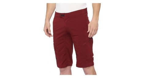 100  rote ridecamp shorts von 100%