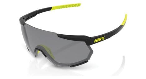 brille 100  racetrap gloss black smoke lens   schwarz   gelb von 100%