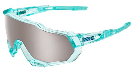 brille 100  speedtrap polished translucent mint green   hiper linse verspiegeltes silber von 100%