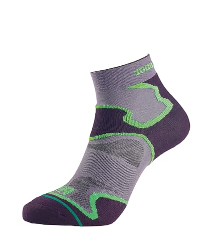 1000 Mile Unisex Mile Fusion Herren-Socken, Schwarz/Grün, XL von 1000 Mile