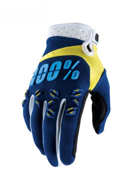 100% Airmatic Handschuhe Blau/Gelb Größe S von 100percent