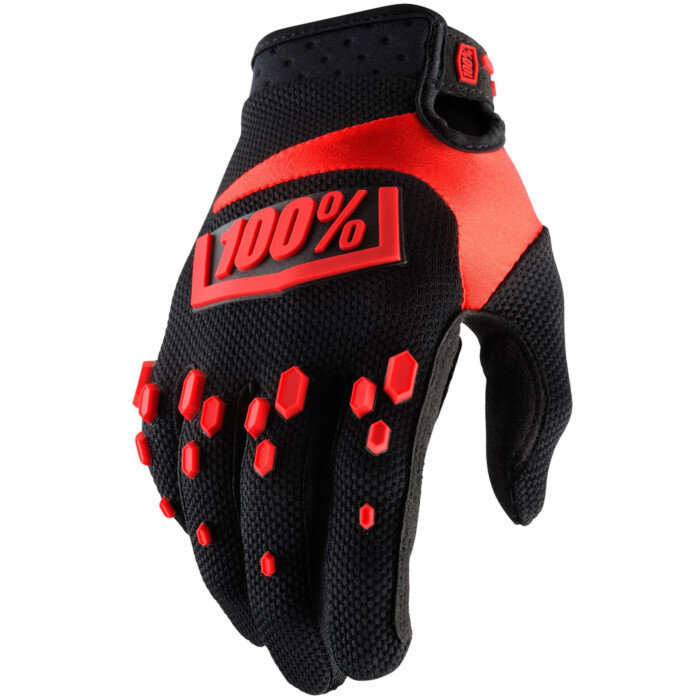 100% Airmatic Handschuhe Schwarz/Rot Größe S von 100percent