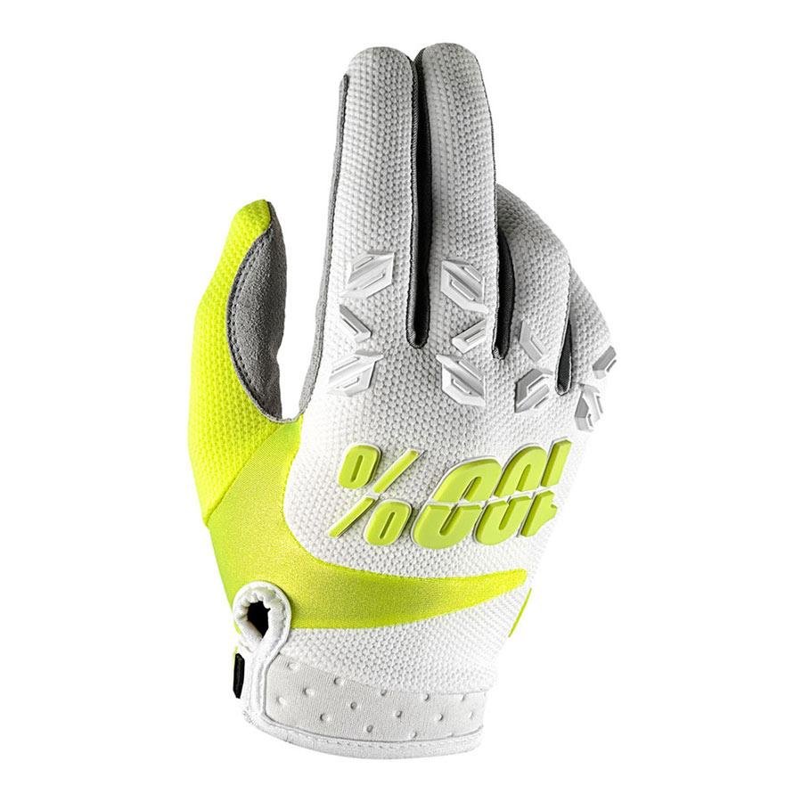 100% Airmatic Handschuhe Weiß/Neon Gelb Größe M von 100percent
