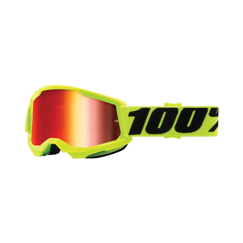 100percent Brilles Strata 2 Kinder Neon-Gelb -verspiegelt rot von 100percent