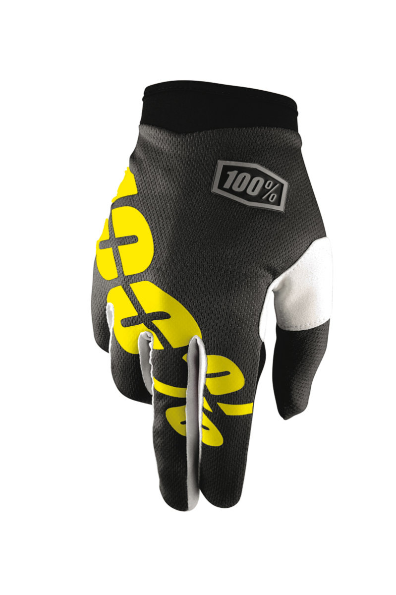 100% Handschuhe Itrack Schwarz-Gelb Größe S von 100percent
