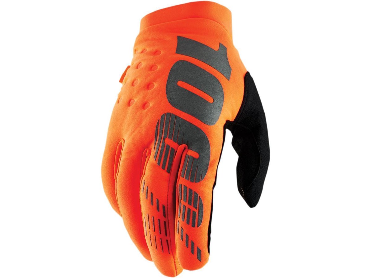 100% Handschuhe Winterhandschuhe Kinder Brisker Orange/Schwarz L von 100percent