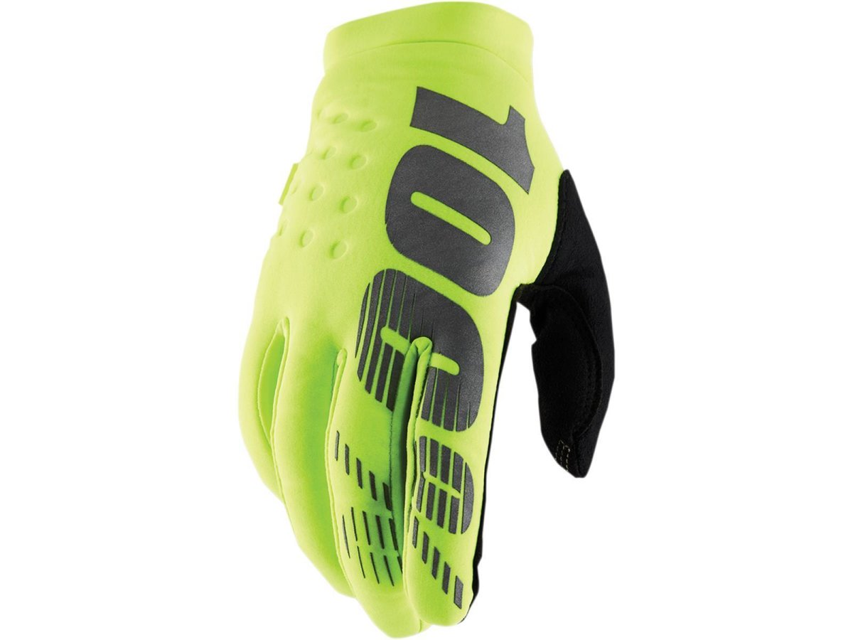100% Handschuhe Winterhandschuhe Kinder Brisker neon gelb XL von 100percent