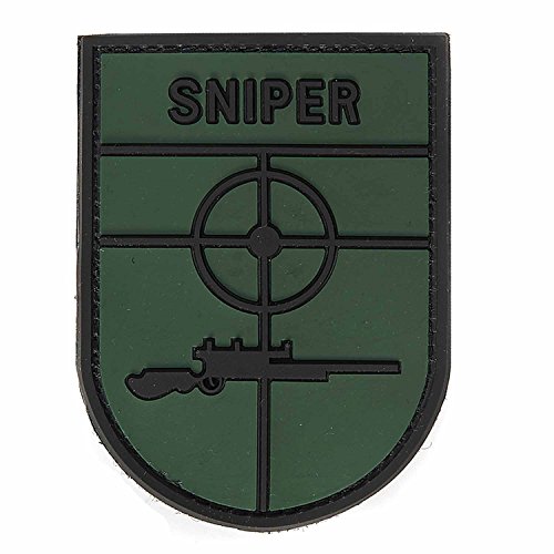 101 INC. Emblem 3D Patch Sniper aus PVC Klett Abzeichen 8,4 x 6,3 cm inkl. Flausch-Gegenstück von 101 INC.