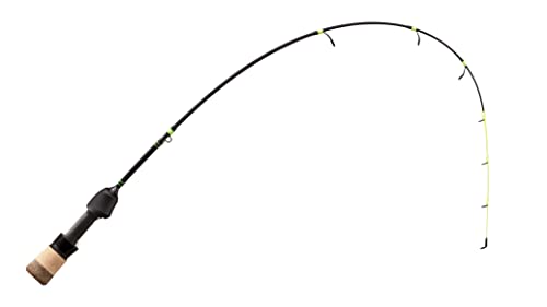 13 FISHING - Tickle Stick – Eisangelrute – Gen 3 – 68,6 cm L (leicht) – 1/16-1/8 oz – PC2 Flat-Tip Blank – TS3-27L, schwarz von 13 FISHING