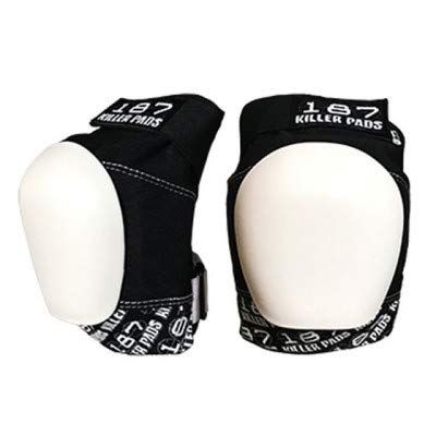187 Pro Knieschoner Knie Schwarz/Weiß Weiß Kappe (XS) von 187 Killer Pads