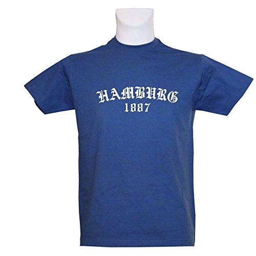 1887 Streetwear Hamburg T-Shirt Old HH, Royalblau von 1887