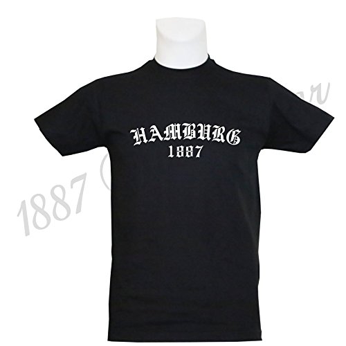 1887 Streetwear Hamburg T-Shirt Old HH schwarz von 1887