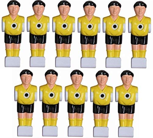 1a-sports 11 Kickerfiguren für 16 mm Stangen inkl. Schrauben + Muttern Komplett Set (Gelb-Schwarz) von Charlsten von 1a-sports
