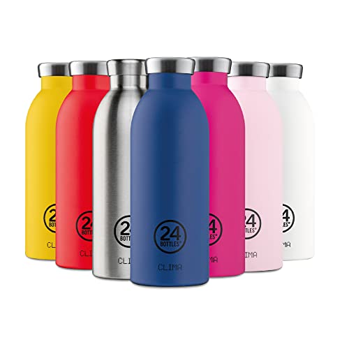 24BOTTLES Clima Bottle – Thermosflasche, 330 ml/500 ml/850 ml, Thermosflasche mit Deckel, 100% dicht (12 Stunden heiße Getränke, 24 Stunden kalt), umweltfreundliche Flaschen aus Edelstahl (500 ml, von 24Bottles