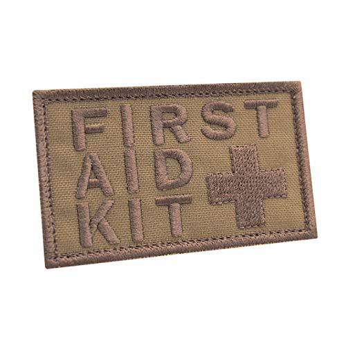 LEGEEON Coyote First Aid Kit 2x3.25 IFAK Medic MED Trauma Paramedic Morale Touch Fastener Patch von LEGEEON