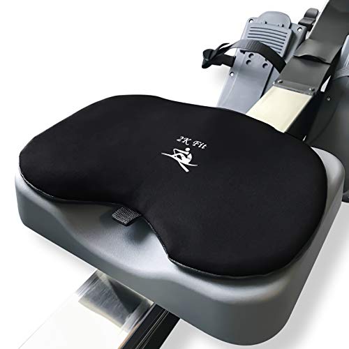 2K Fit Modell 3 Gel Sitzkissen für Concept 2 Rudergerät und RuderCrew Boot - Minimale Höhenänderung, Super rutschfeste Oberfläche, Schwarz von 2K Fit