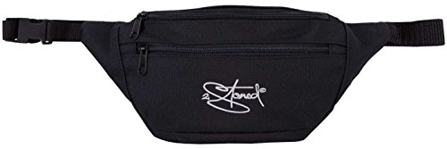 2Stoned Reise Bauchtasche Travel in Schwarz mit Stick Classic Logo, 25 cm breit und 15 cm hoch, für Damen und Herren von 2Stoned