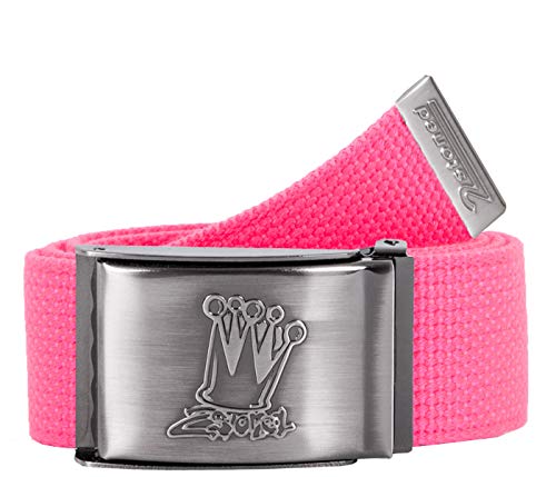 2Stoned Geldgürtel Money Belt Neon-Pink 4 cm breit Matte Schnalle Crown für Damen und Mädchen von 2Stoned
