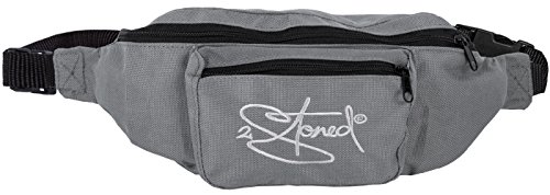 2Stoned Gürteltasche Bauchtasche Retro mit Stick Classic Logo in Grau für Damen, Herren und Kinder von 2Stoned