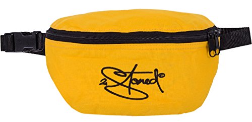 2stoned Hüfttasche Bauchtasche mit Stick Classic Logo in Gelb für Erwachsene und Kinder von 2Stoned