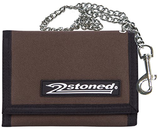 2Stoned Geldbörse Wallet Unisex Braun mit Kette und Karabiner, Patchlabel Speed, aus Polyester von 2Stoned